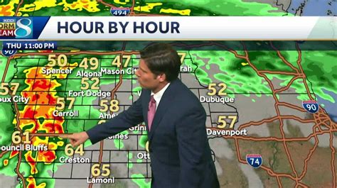 Drying overnight with higher storm chances Friday